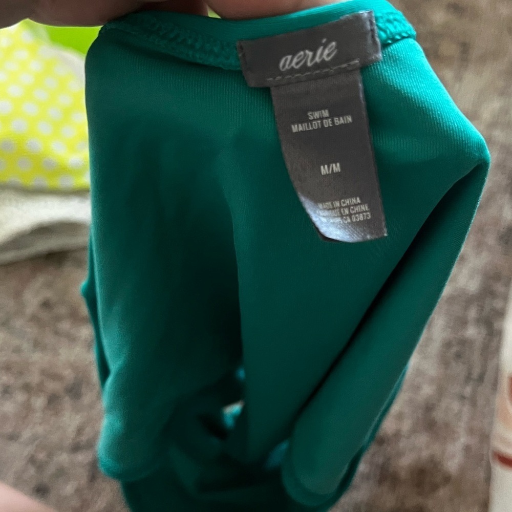 Aerie Teal High-Waisted Bikini Bottoms - Picture 2 of 2